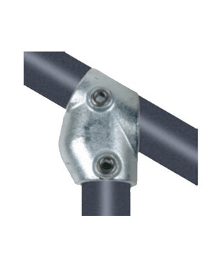 WORKWEAR, SAFETY & CORPORATE CLOTHING SPECIALISTS - NoWeld 129 -  Adjustable Top Tee (30 deg to 60 deg) 48.3mm Connector - Galvanised