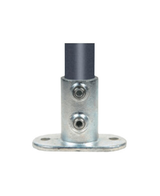 WORKWEAR, SAFETY & CORPORATE CLOTHING SPECIALISTS - NoWeld 132 - Surface Mount Flange 48.3mm Connector - Galvanised