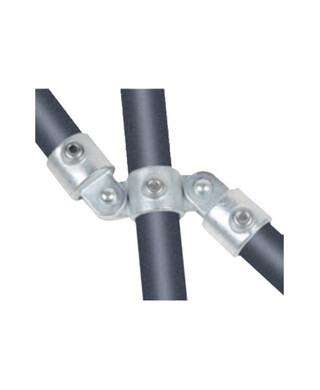 WORKWEAR, SAFETY & CORPORATE CLOTHING SPECIALISTS - NoWeld - 167 Post to Rail Adjustable 48.3mm Connector - Galvanised