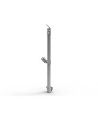 WORKWEAR, SAFETY & CORPORATE CLOTHING SPECIALISTS - NoWeld Angled End Post Vertical Mount - Galvanised