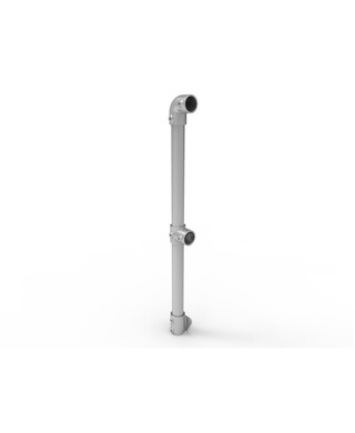 WORKWEAR, SAFETY & CORPORATE CLOTHING SPECIALISTS - NoWeld End Post Vertical Mount - Galvanised