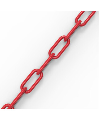 WORKWEAR, SAFETY & CORPORATE CLOTHING SPECIALISTS - Chain 6mm Plastic 25m roll - Red