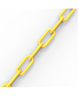 WORKWEAR, SAFETY & CORPORATE CLOTHING SPECIALISTS - Chain 6mm Plastic 25m roll - Yellow