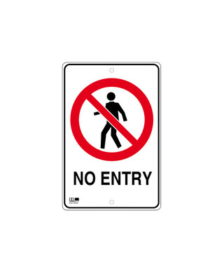 WORKWEAR, SAFETY & CORPORATE CLOTHING SPECIALISTS - Pilot Sign - No Entry - 300 x 450 x 1.4mm Polypropylene