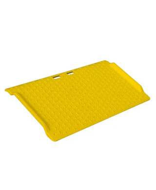 WORKWEAR, SAFETY & CORPORATE CLOTHING SPECIALISTS - Portable Trolley Ramp 1300mm - Yellow