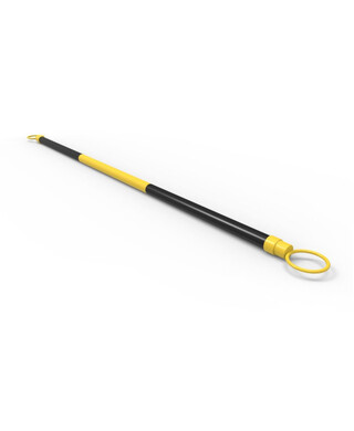 WORKWEAR, SAFETY & CORPORATE CLOTHING SPECIALISTS - Traffic Cone Retractable Bar 1.2 - 2m - Yellow/Black