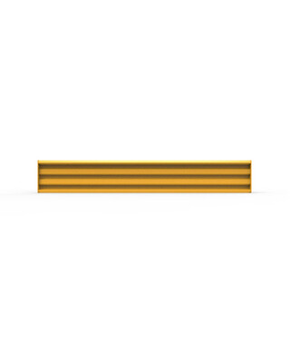 WORKWEAR, SAFETY & CORPORATE CLOTHING SPECIALISTS - Rib-Rail 2440 x 380 Including Fixings - Powder Coated Safety Yellow