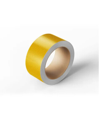 WORKWEAR, SAFETY & CORPORATE CLOTHING SPECIALISTS - Reflective Tape 50mm x 5m Roll Class 1 - Yellow