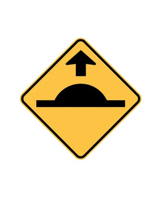 WORKWEAR, SAFETY & CORPORATE CLOTHING SPECIALISTS - Sign - Speed Hump Ahead - 600 x 600mm - Aluminium