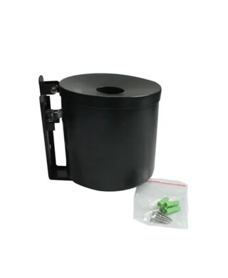 WORKWEAR, SAFETY & CORPORATE CLOTHING SPECIALISTS - Outdoor Smoker's Bin - Wall Mounted 2.5lt - Powder Coated Black