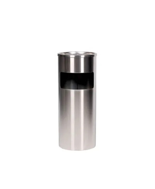 WORKWEAR, SAFETY & CORPORATE CLOTHING SPECIALISTS - Indoor Smoker's Bin - Free Standing Round 16lt - Stainless Steel