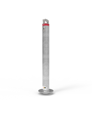 WORKWEAR, SAFETY & CORPORATE CLOTHING SPECIALISTS - Cam-lok Surface Mounted Removable Bollard 90mm Premium Lock - Galvanised