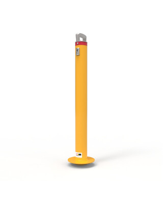 WORKWEAR, SAFETY & CORPORATE CLOTHING SPECIALISTS - Cam-lok Surface Mounted Removable Bollard 90mm Premium Lock - Galv and Powder Coated