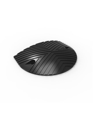 WORKWEAR, SAFETY & CORPORATE CLOTHING SPECIALISTS - Round Rubber Speed Hump End each - Black