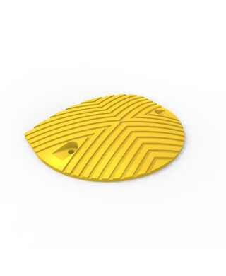 WORKWEAR, SAFETY & CORPORATE CLOTHING SPECIALISTS - Round Rubber Speed Hump End each - Yellow