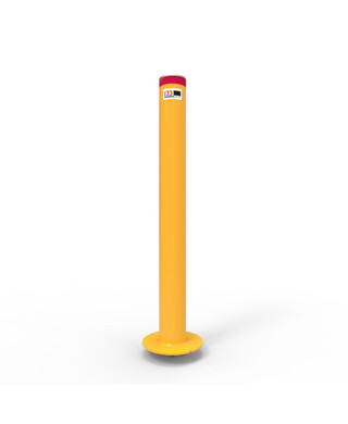 WORKWEAR, SAFETY & CORPORATE CLOTHING SPECIALISTS - Tee-lok Removable Bollard 90mm Surface Mounted - Galvanised and Powder Coated