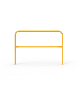 WORKWEAR, SAFETY & CORPORATE CLOTHING SPECIALISTS - Double Safety Rail 1525 x 42mm - Galvanised and Powder Coated Safety Yellow