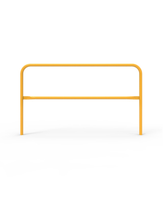 WORKWEAR, SAFETY & CORPORATE CLOTHING SPECIALISTS - Double Safety Rail 1830 x 42mm - Galvanised and Powder Coated Safety Yellow