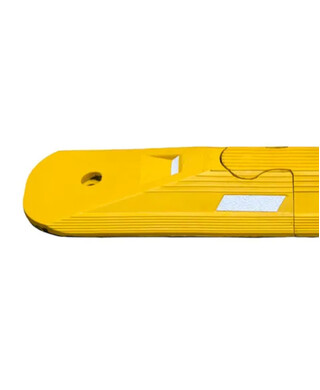 WORKWEAR, SAFETY & CORPORATE CLOTHING SPECIALISTS - Traffic Lane Separator End Caps per pair - Recycled Rubber  - Yellow