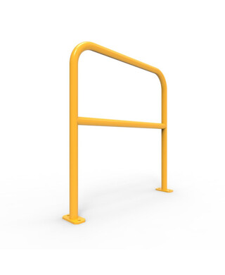 WORKWEAR, SAFETY & CORPORATE CLOTHING SPECIALISTS - U-Bar Double Rail 1m Surface Mounted - Galvanised and Powder Coated