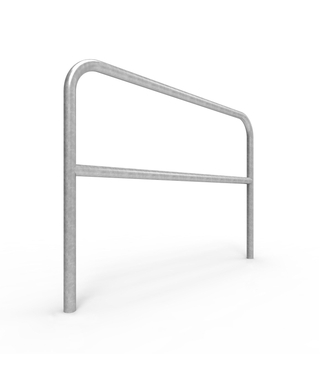 WORKWEAR, SAFETY & CORPORATE CLOTHING SPECIALISTS - U-Bar Double Rail 1.5m Below Ground - Galvanised