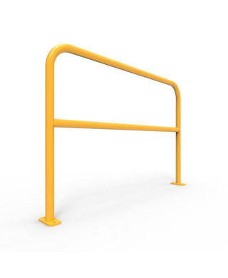 WORKWEAR, SAFETY & CORPORATE CLOTHING SPECIALISTS - U-Bar Double Rail 1.5m Surface Mounted - Galvanised and Powder Coated