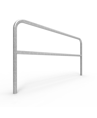 WORKWEAR, SAFETY & CORPORATE CLOTHING SPECIALISTS - U-Bar Double Rail 2m Below Ground - Galvanised