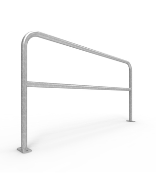 WORKWEAR, SAFETY & CORPORATE CLOTHING SPECIALISTS U-Bar Double Rail 2m Surface Mounted - Galvanised