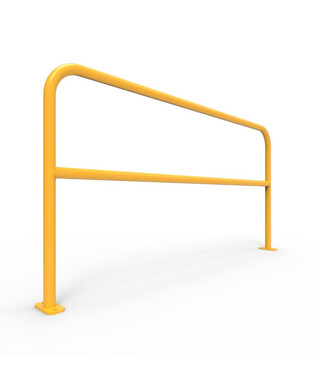 WORKWEAR, SAFETY & CORPORATE CLOTHING SPECIALISTS - U-Bar Double Rail 2m Surface Mounted - Galvanised and Powder Coated