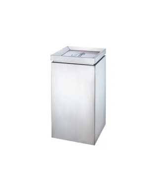 WORKWEAR, SAFETY & CORPORATE CLOTHING SPECIALISTS - Indoor Waste Bin - Free Standing Square 50lt - Stainless Steel