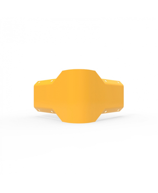 WORKWEAR, SAFETY & CORPORATE CLOTHING SPECIALISTS - W Beam 90 Degree External Connector - Galvanised and Powder Coated Yellow