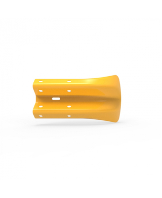 WORKWEAR, SAFETY & CORPORATE CLOTHING SPECIALISTS - W-Beam Fish Tail End Terminal - Galvanised and Powder Coated Yellow