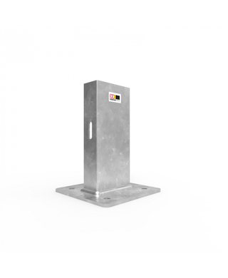 WORKWEAR, SAFETY & CORPORATE CLOTHING SPECIALISTS - W-Beam Single Height Post 400mm Surface Mounted - Galvanised