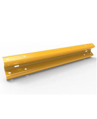 WORKWEAR, SAFETY & CORPORATE CLOTHING SPECIALISTS - W-Beam Rail for 3m Centres - Galvanised and Powder Coated Yellow