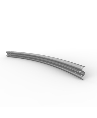 WORKWEAR, SAFETY & CORPORATE CLOTHING SPECIALISTS - W-Beam Rail 45 Degree Internal Curve Radius 550cm - Galvanised