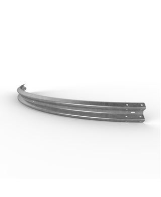 WORKWEAR, SAFETY & CORPORATE CLOTHING SPECIALISTS - W-Beam Rail 90 Degree External Curve Radius 275cm - Galvanised