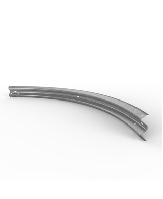 WORKWEAR, SAFETY & CORPORATE CLOTHING SPECIALISTS - W-Beam Rail 90 Degree Internal Curve Radius 275cm - Galvanised