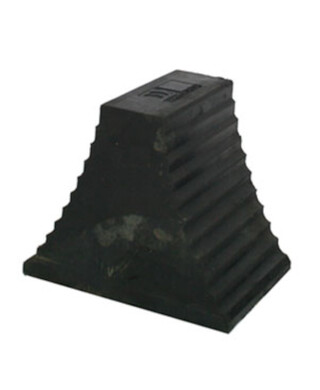 WORKWEAR, SAFETY & CORPORATE CLOTHING SPECIALISTS - Wheel Chock Heavy Duty Double Sided - Recycled Rubber