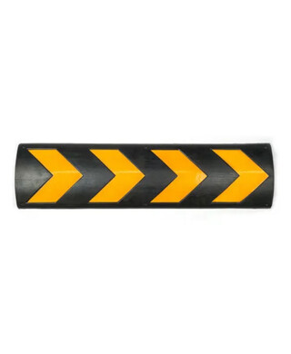 WORKWEAR, SAFETY & CORPORATE CLOTHING SPECIALISTS Wall Protector 800 x 220 x 32mm Black/Yellow - Recycled Rubber