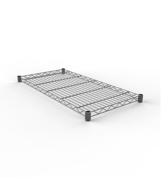 WORKWEAR, SAFETY & CORPORATE CLOTHING SPECIALISTS - Wire Shelf 355 x 1830mm - Zinc Plated and Clear Epoxy Powder Coat