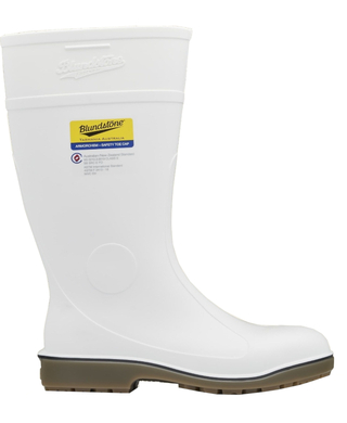 WORKWEAR, SAFETY & CORPORATE CLOTHING SPECIALISTS 006 - Gumboots Safety - White armorchem steel toe boot