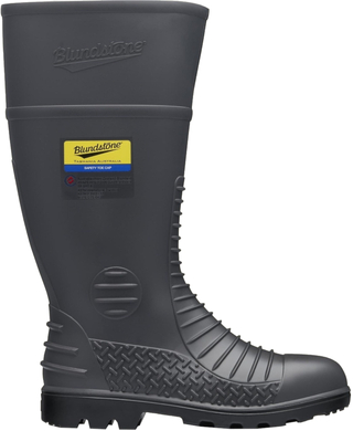 WORKWEAR, SAFETY & CORPORATE CLOTHING SPECIALISTS 025 - Gumboots Safety - Grey comfort arch steel toe boot