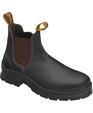 WORKWEAR, SAFETY & CORPORATE CLOTHING SPECIALISTS - 311 - WORKFIT - Brown Waxy leather elastic side safety boot