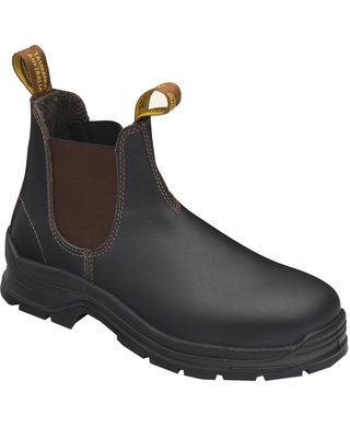 WORKWEAR, SAFETY & CORPORATE CLOTHING SPECIALISTS 311 - WORKFIT - Brown Waxy leather elastic side safety boot