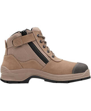 WORKWEAR, SAFETY & CORPORATE CLOTHING SPECIALISTS - 325 - Workfit - Stone nubuck zip side ankle safety hiker