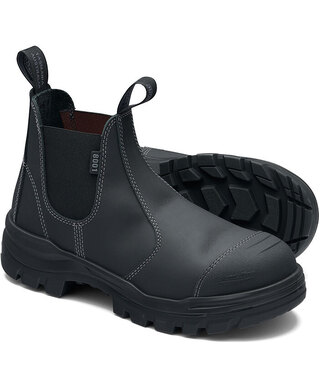 WORKWEAR, SAFETY & CORPORATE CLOTHING SPECIALISTS - 8001 - RotoFlex Black water-resistant Platinum leather elastic side safety boot