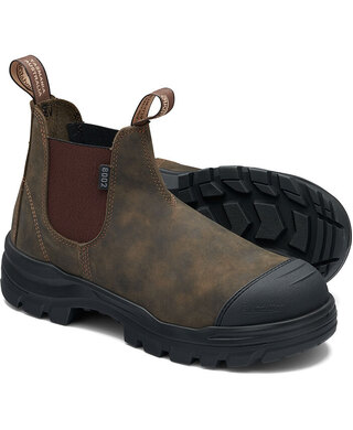 WORKWEAR, SAFETY & CORPORATE CLOTHING SPECIALISTS - 8002 - RotoFlex Rustic brown water-resistant nubuck elastic side safety boot