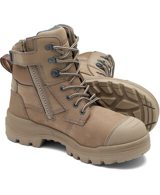 WORKWEAR, SAFETY & CORPORATE CLOTHING SPECIALISTS - 8063 - RotoFlex Stone water-resistant nubuck 150mm zip sided safety boot