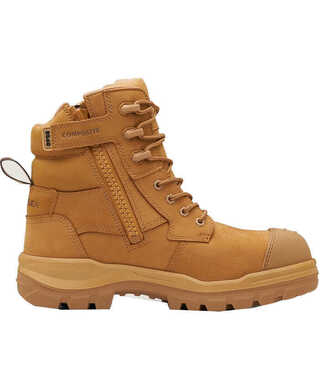 WORKWEAR, SAFETY & CORPORATE CLOTHING SPECIALISTS - 8560 - RotoFlex - Wheat water-resistant nubuck 150mm zip side safety boot