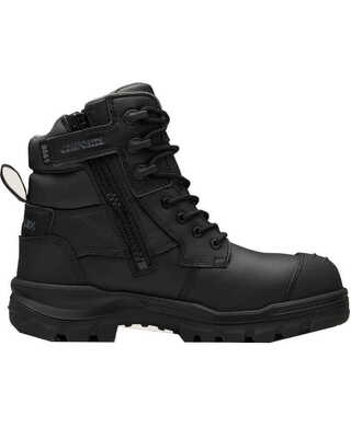 WORKWEAR, SAFETY & CORPORATE CLOTHING SPECIALISTS - 8561 - RotoFlex - Black water-resistant leather 150mm zip side safety boot